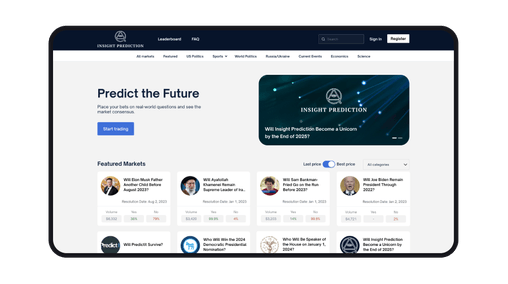 One-of-a-kind predictions betting platform